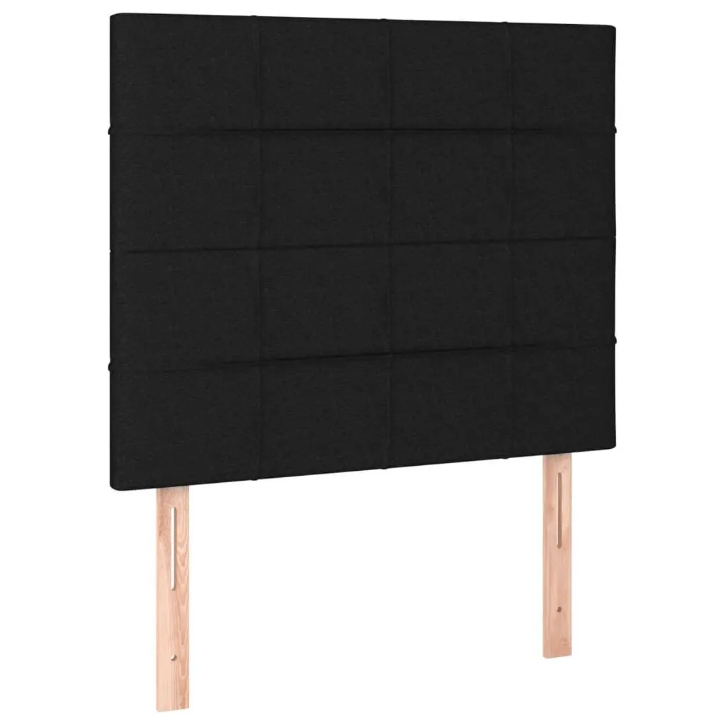 King Single Bed Frame Adjustable Height Black 107x203cm Fabric Upholstery