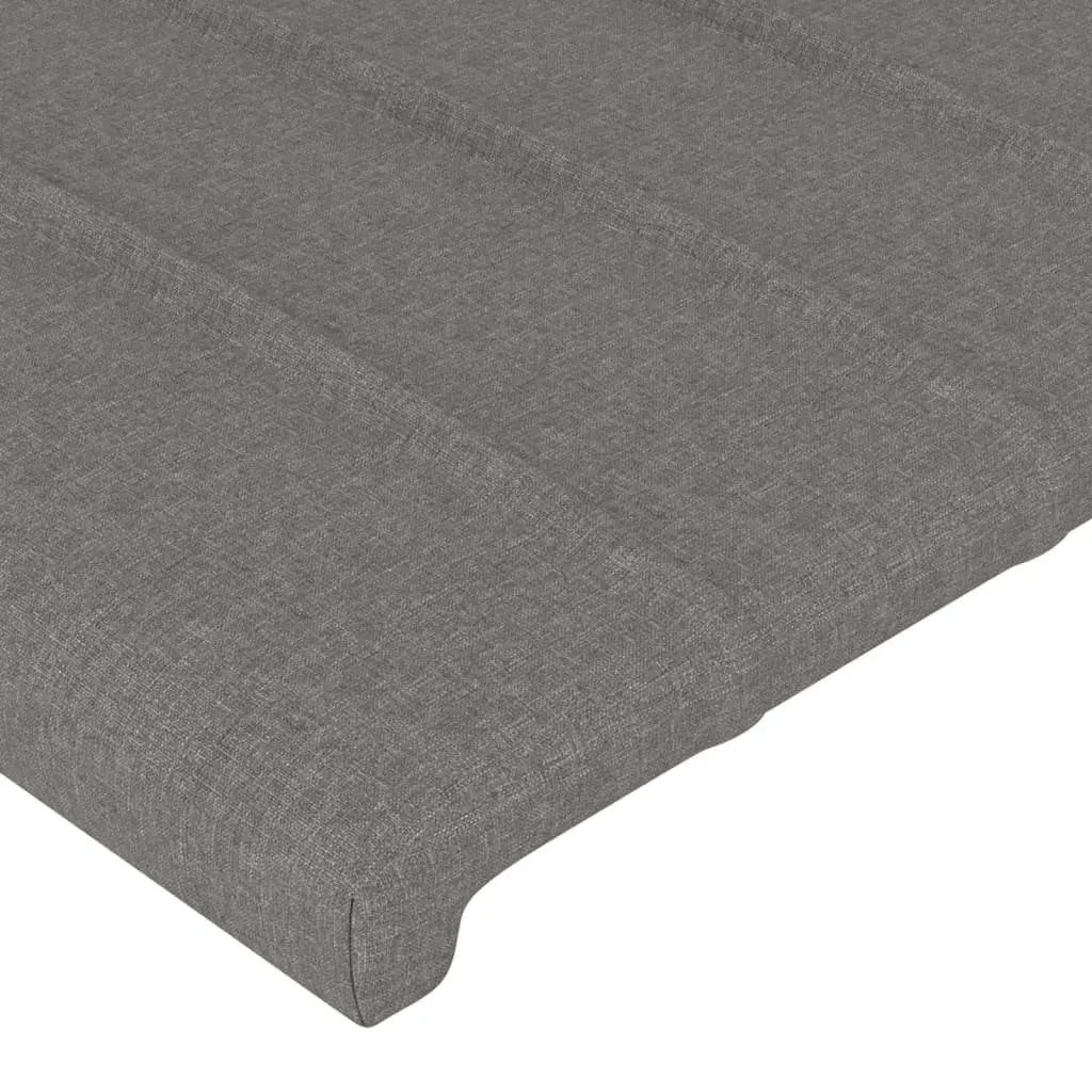 Bed Frame Adjustable Height Grey Fabric King Single Size 107x203 cm