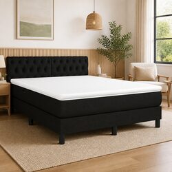 Queen Size Box Spring Bed and Pocket Spring Mattress, 153x203 cm