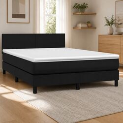 Stylish Queen Size Bed with Faux Leather and Pocket Spring