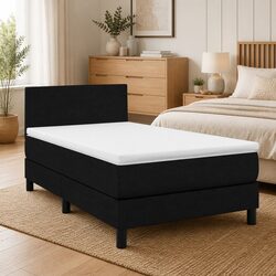 Modern King Single Bed with LED Headboard and Mattress