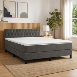Queen Size Box Spring Bed with Integrated Pocket Spring Mattress