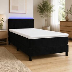 King Single Bed with Pocket Spring Mattress and LED Headboard