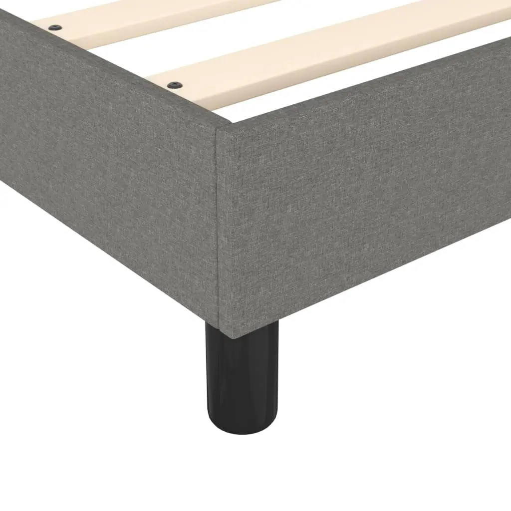 Queen Size Fabric Bed with Adjustable Headboard Pocket Spring Mattress Grey