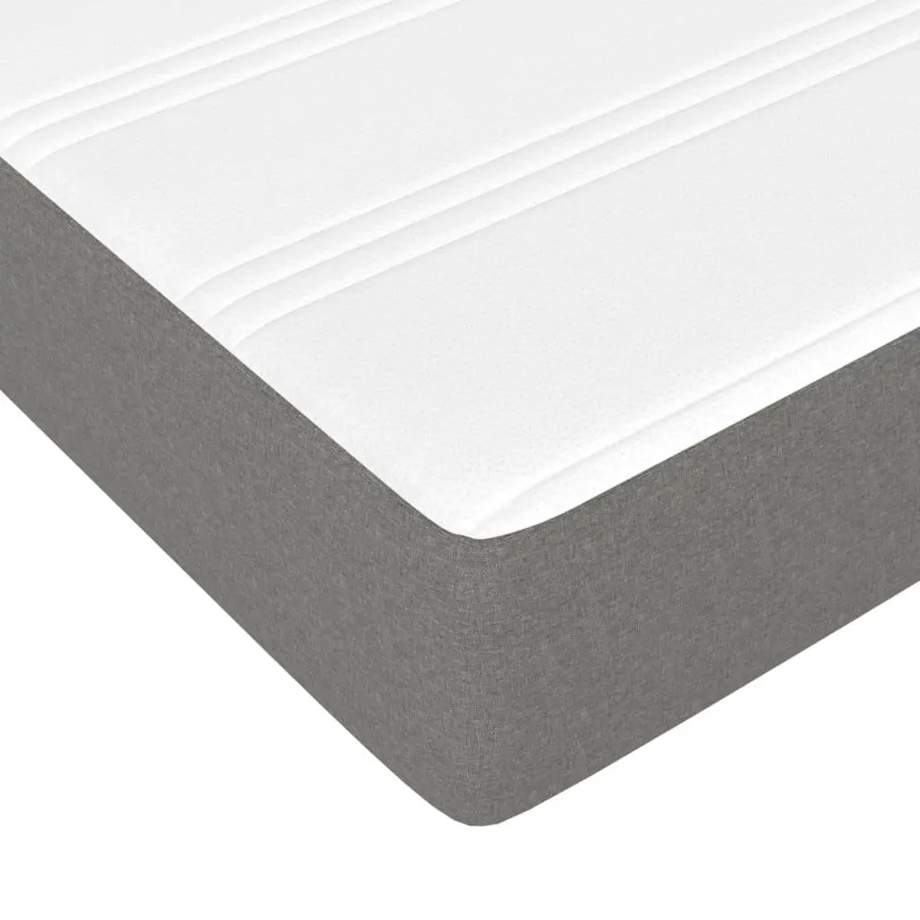 Queen Size Fabric Bed with Adjustable Headboard Pocket Spring Mattress Grey