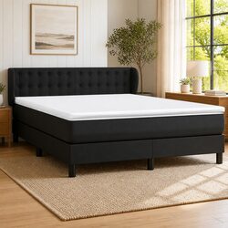 Queen Size Box Spring Bed with Durable Pocket Spring Mattress