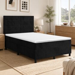 Queen Box Spring Bed with Adjustable Headboard and Pocket Spring Mattress