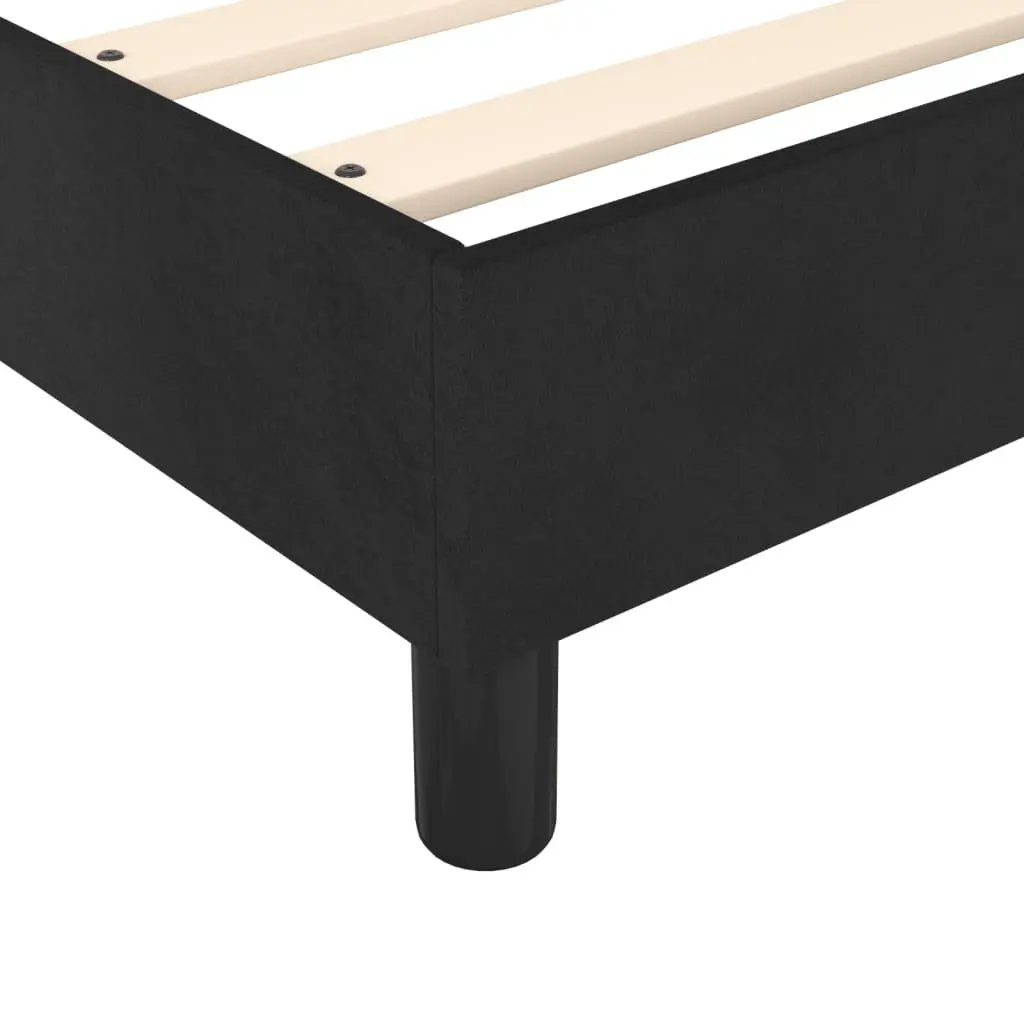 Box Spring Bed Pocket Spring Mattress Medium Firm King Single 106x203cm Black Velvet