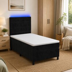 King Single Bed with Pocket Spring Mattress and LED Lighting
