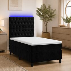 Box Spring Bed with Pocket Spring Mattress, King Single Size