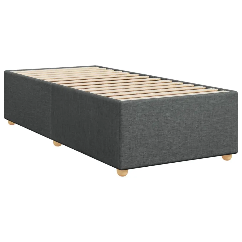 Bed Frame Grey Fabric 90x190 cm Slatted Base Bedroom Furniture Sleep Comfort