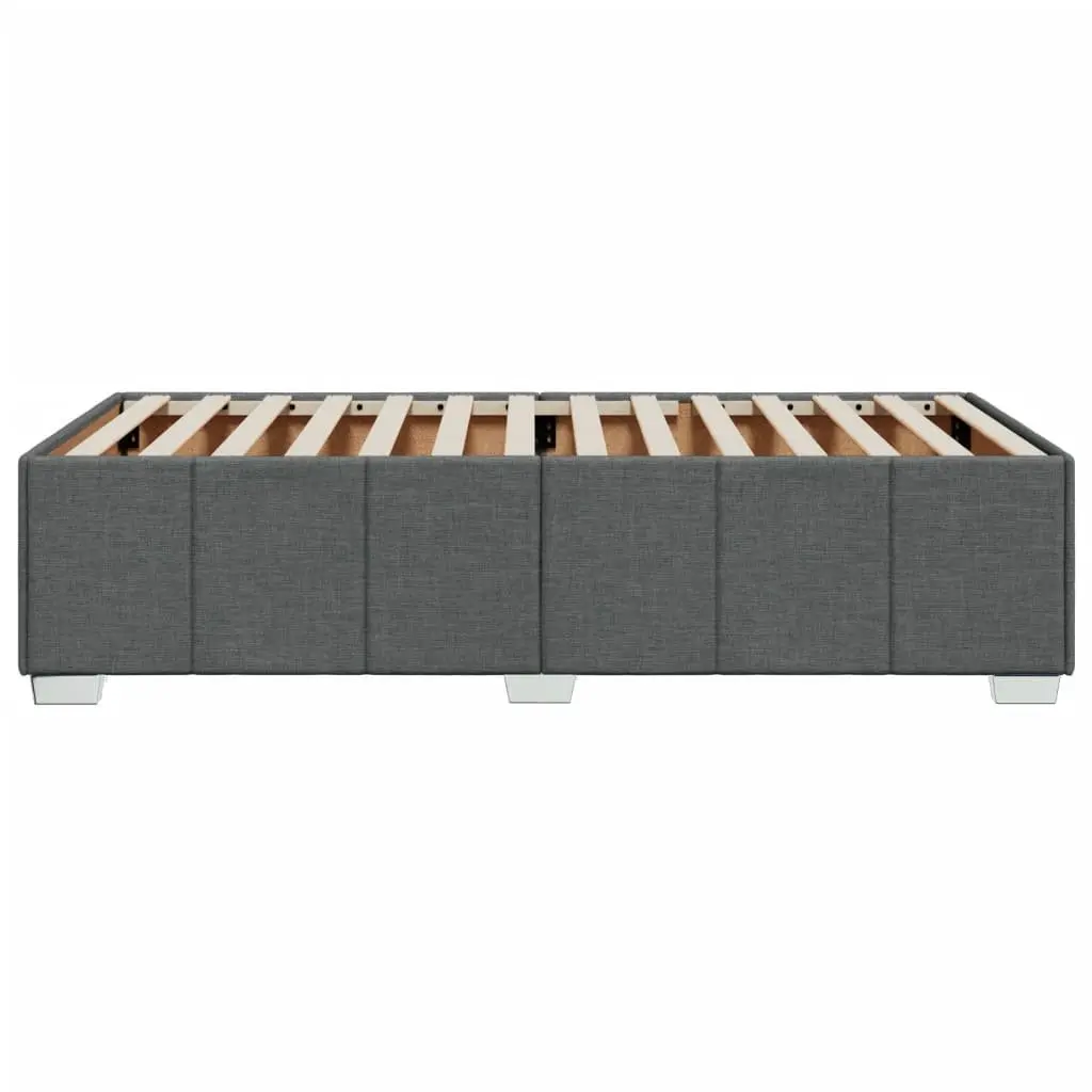 Bed Frame Sturdy Support 90x190 cm Dark Grey Fabric