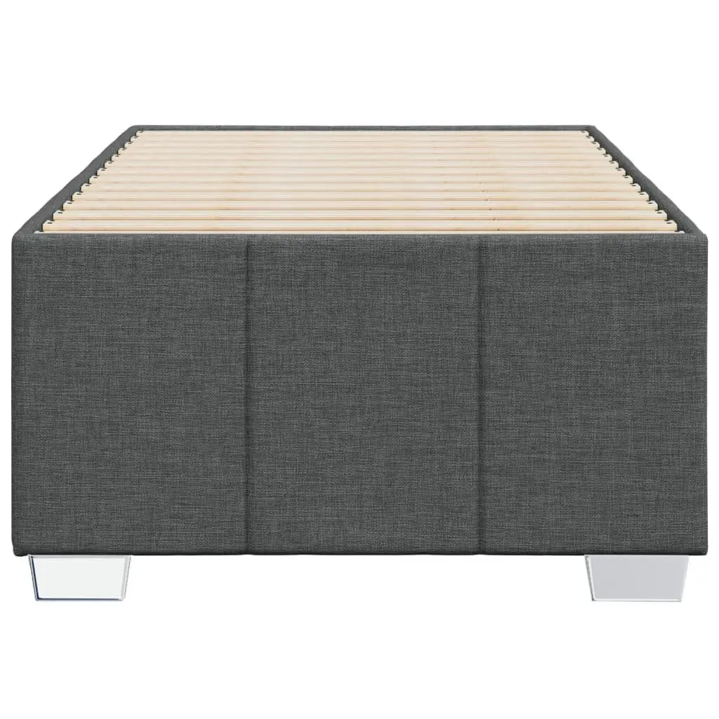 King Single Bed Frame Dark Grey Fabric Bedroom Bed Base No Mattress Included