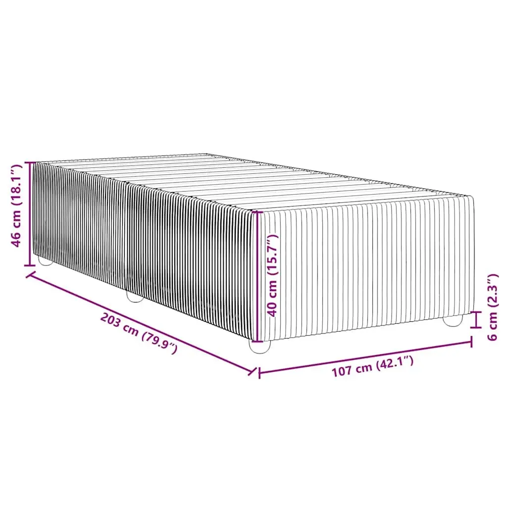 King Single Bed Frame Velvet Slat Support Black