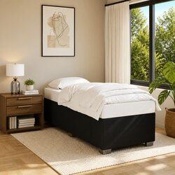 Modern King Single Box Spring Bed with Upholstered Frame