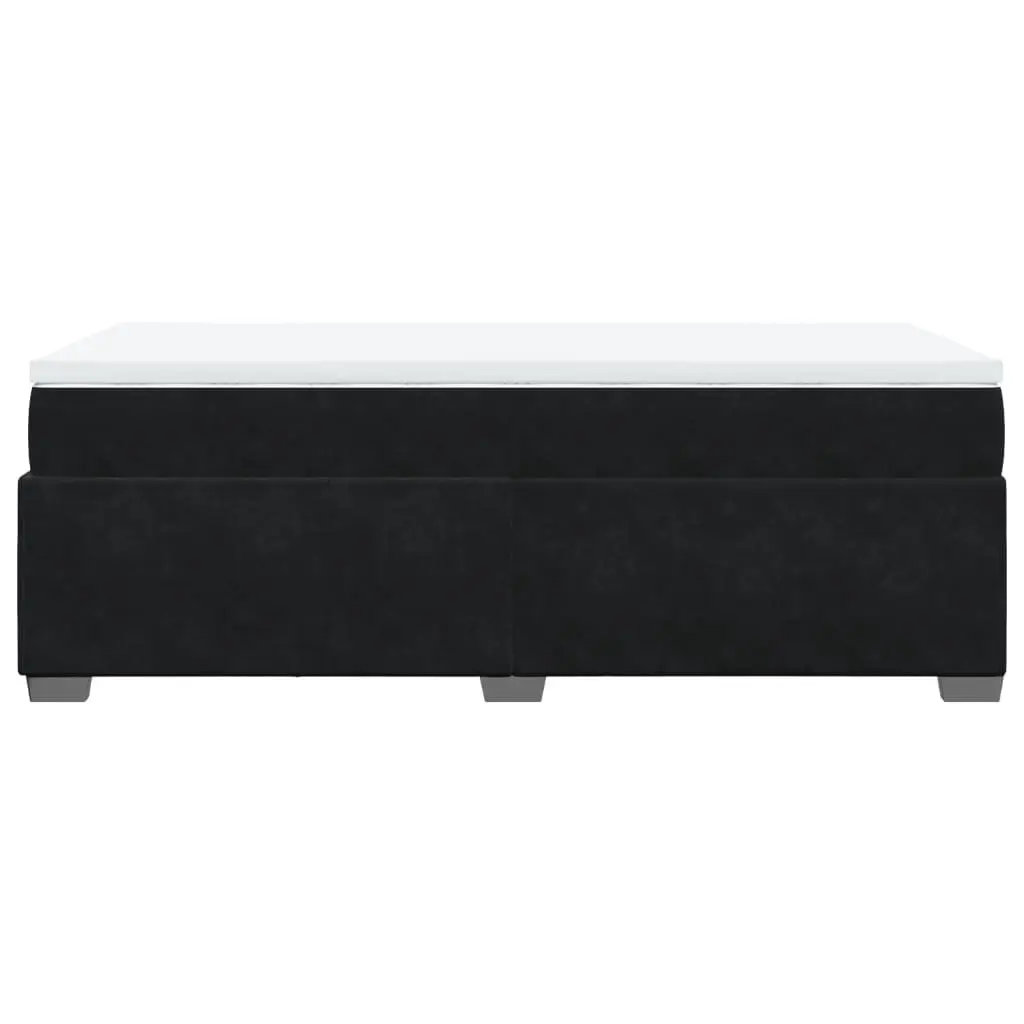 Box Spring Bed with Pocket Spring Mattress King Single Velvet Grey Bedroom