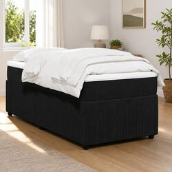 Box Spring Bed Frame with Pocket Spring Mattress - King Single