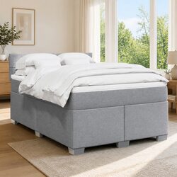 Queen Bed with Pocket Spring Mattress and Slatted Base