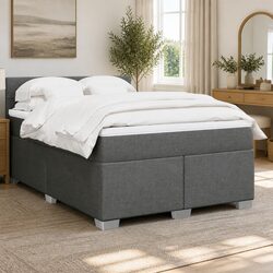 Queen-Sized Box Spring Bed with Pocket Spring Mattress