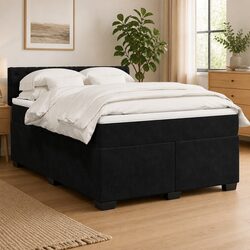 Queen-Sized Box Spring Bed with Pocket Spring Mattress