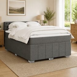 Double Bed with Integrated Pocket Sprung Mattress, Black