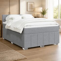 Queen Bed Frame with Pocket Spring Mattress and Topper