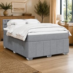 Queen-Size Box Spring Bed with Pocket Spring Mattress