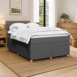 Queen-Sized Box Spring Bed with Pocket Spring Mattress