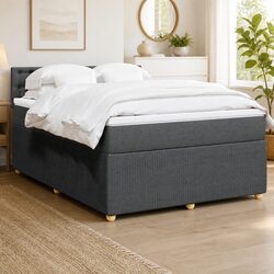 Queen Bed with Pocket Spring Mattress and Slatted Base