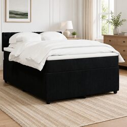 Double Bed with Pocket Spring Mattress and Velvet Cover