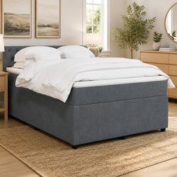 Queen Box Spring Bed with Pocket Spring Mattress