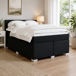 Contemporary Double Box Spring Bed with LED Features