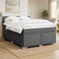 Modern Queen Box Spring Bed with Stylish Pocket Spring Mattress