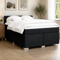 Queen Box Spring Bed with Pocket Sprung Mattress and LED Lights