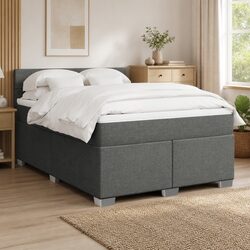 Queen Box Spring Bed with Pocket Sprung Mattress and LED Lights