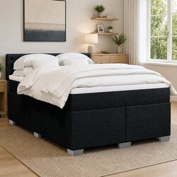 Queen Box Spring Bed with Pocket Sprung Mattress and LED Lights