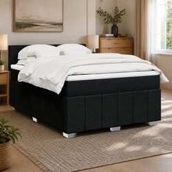Queen Box Spring Bed with Pocket Spring Mattress and Lights