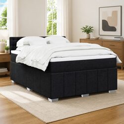 Queen Bed Frame with Pocket Spring Mattress and Adjustable LED Lights