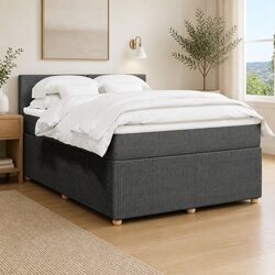 Queen Box Spring Bed with Pocket Spring Mattress in Grey