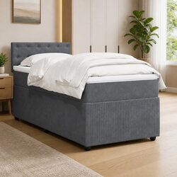 Sleek King Single Velvet Bed with LED Ambiance