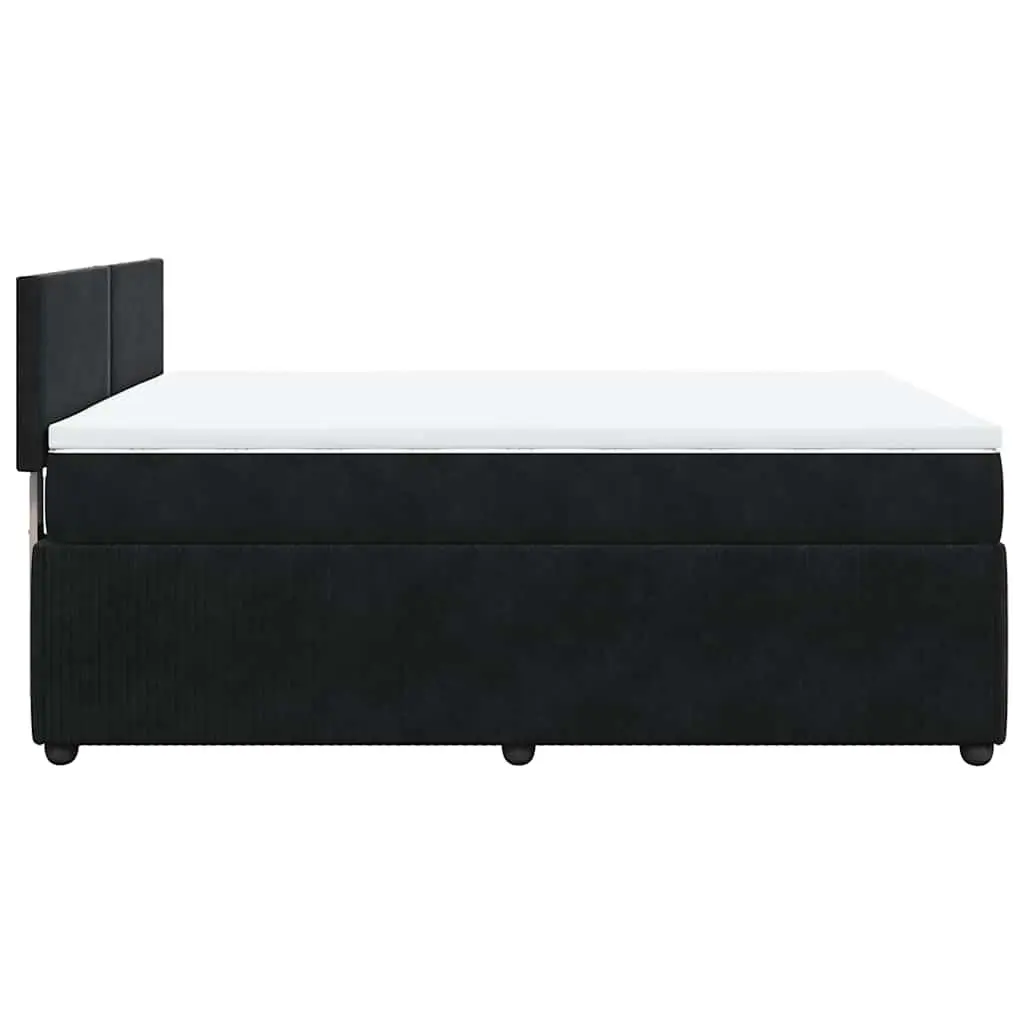 Box Spring Bed with Pocket Spring Mattress Grey Velvet