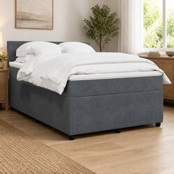 Queen Box Spring Bed with Pocket Spring Mattress and LEDs