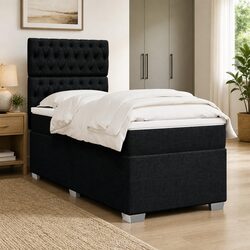 King Single Box Spring Bed with Pocket Mattress and Headboard