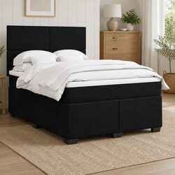 Adjustable Headboard Box Spring Bed with Pocket Spring Mattress