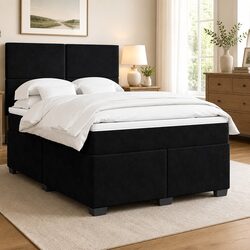 Queen Box Spring Bed with Pocket Spring Mattress