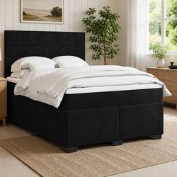 Queen-Sized Box Spring Bed with Pocket Sprung Mattress and Adjustable Features