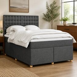 Elegant Queen Bed with Pocket Spring Mattress and Headboard