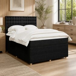 Adjustable Black Box Spring Bed with Pocket Spring Mattress
