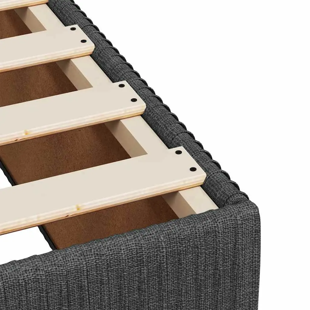 Queen Box Spring Bed with Height-Adjustable Headboard Pocket Spring Mattress Dark Grey