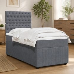 Box Spring Bed with Pocket Spring Mattress King Single